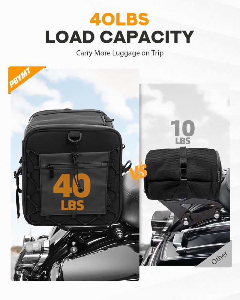 PBYMT Stealth Luggage Rack Compatible for Harley Touring, Detachable Luggage Rack Compatible with Harley Davidson Street Glide Road Glide Road King Electra Glide Ultra Limited 2009-2024 (Black) - Image 4